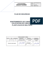 Plan de Seguridad - MANTENIMIENTO DE CAMARA Y COLOCACION DE CABLE