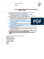 Fiche Dinformation - Demande de Visa Irlandais Pour Le Sénégal