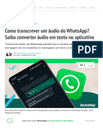 Como Transcrever Um Áudio Do WhatsApp - Saiba Converter Áudio em Texto No Aplicativo - Tecnoblog