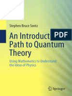 Stephen Bruce Sontz An Introductory Path To Quantum Theory Springer