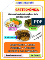 Ficha Leemos Un Afiche Feria Gastronómica 2° Maestra Janet