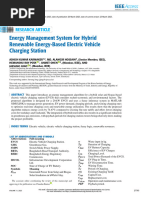 Energy Management System For Hybrid Renewable Energy-Based Electric Vehicle Charging Station