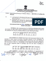 G.O No 401-JK (HME) of 2023 Dated 12.05.2023 Appointment-Postings of Medical Officers - Operation of Waiting List, Thereof