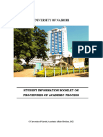 Student Information Booklet On Procedures of Academic Process April 2022