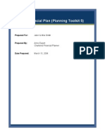 Sample Financial Plan (Planning Toolkit 5) : Prepared For