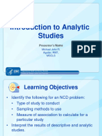 Introduction To Analytic Designs