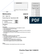 Mathematics 43601H: General Certificate of Secondary Education Higher Tier