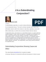 What Is A Subordinating Conjunction