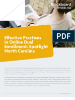 Effective Practices in Online Dual Enrollment: Spotlight North Carolina