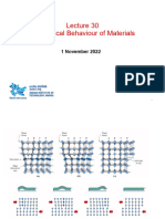 Mechanical Behaviour of Materials: 1 November 2022