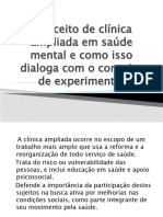 Conceito de Clínica Ampliada em Saúde Mental