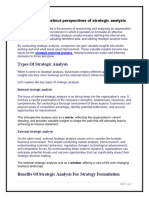 Q1. Explain The Distinct Perspectives of Strategic Analysis