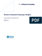 EASA Final Report - Review of Standard Passenger Weights