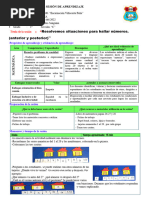 SESIÓN DIA 2 - MAT-Resolvemos Situaciones para Hallar Números.