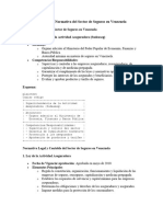 Entes Reguladores y Normativa Del Sector de Seguros en Venezuela