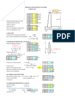 f'c= fy= γs= γc= Φs= σt=: Diseño De Muros De Contención En Voladizo 0+600 al 0+614