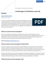 What Are Personnel Managers? de Nition and Job Duties