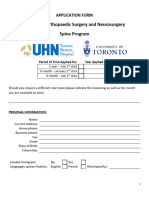 UHN Spine Fellowship Application - Fillable PDF