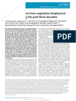 (2017) Climate Mitigation From Vegetation Biophysical Feedbacks During The Past Three Decades