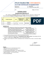 270 - Exam Form Fill-Up Notification - Summer 2024