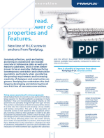 Double Thread. Double Power of Properties and Features.: New Line of R-LX Screw-In Anchors From Rawlplug