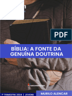 Subsídio - Bíblia Fonte Da Genuína Doutrina - Lição N° 1 - 1° TM 2024 - Gratuito