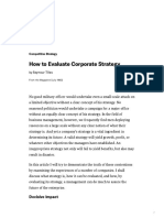 How To Evaluate Corporate Strategy - Annot