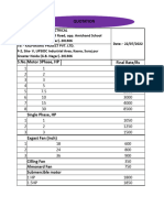 Motor Rewinding Quotation