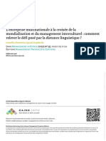 L'Entreprise Multinationale À La Croisée de La Mondialisation Et Du Management Interculture