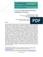 Metodologias Ativas de Aprendizagem No Ensino Superior de Tecnologia