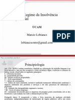 O Novo Regime Da Insolvência Empresarial - Recuperação - UCAM - Primeira Parte