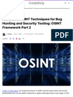 Advanced OSINT Techniques For Bug Hunting and Security Testing