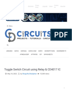 Toggle Switch Circuit Using Relay & CD4017 IC