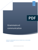 Manuel de Grammaire Formes Non Personnelles