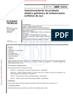 Dimensionamento Da Proteção Catódica Galvânica de Embarcações Marítimas de Aço