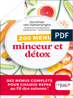 200 Menus Minceur Et Détox - Édition 2023 Des Menus Complets Pour Chaque Repas Au Fil Des Saisons (Van Vlamertynghe, Dorothée