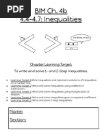 BIM Ch. 4b 4.4-4.7: Inequalities: Name: Section