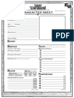 Tiny Taverns - Character Sheet