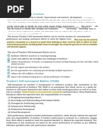 Teachers Self Assessment (Main