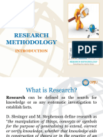 Research Methgodology - Introduction