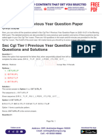 SSC CGL Tier I Previous Year Question Paper - 31280