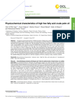 Karakteristik Fatty Acid Palm Oil