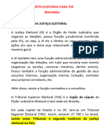 Resumão Direito Eleitoral para Tse