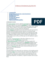 El Aporte de Humberto Maturana Al Entendimiento y La Práctica de La Educación