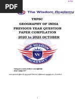 TNPSC Geography Pyq