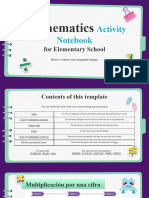 Mathematics Activity Notebook For Elementary School by Slidesgo