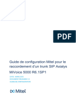 Mitel Guide Configuration Raccordement Trunk SIP