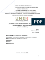 Analisis Del Libro Nuevos Rostros de La Violencia Pnfa-Sc Mulidimensionaldad de La Seguridad Iudadana