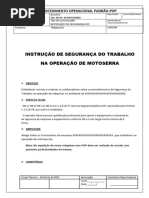 Procedimento Operacional Padrão para Motoserra