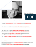 Gordon Allport: Motivation and Personality